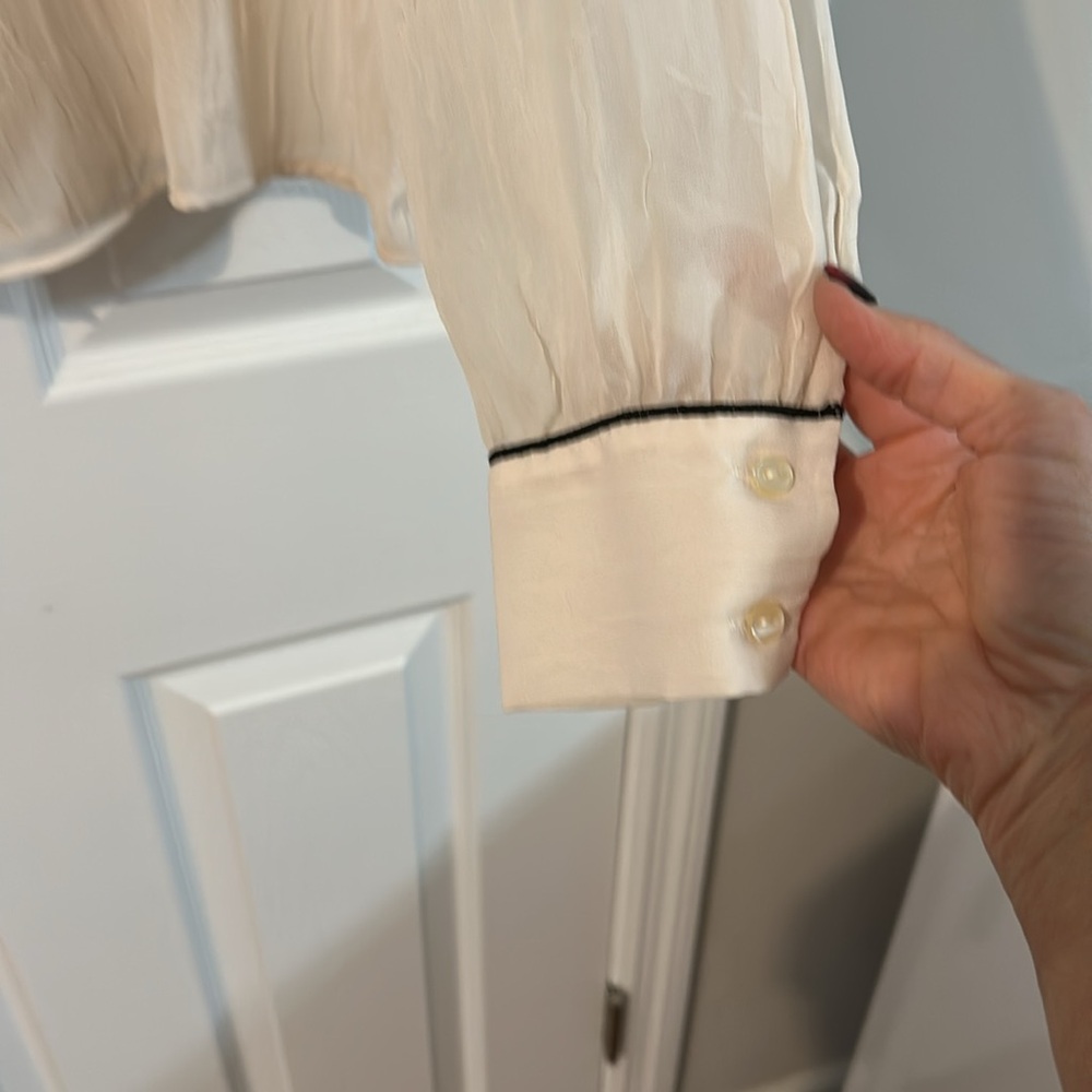 Zara Cream Ruffle Blouse - Picture 4 of 4